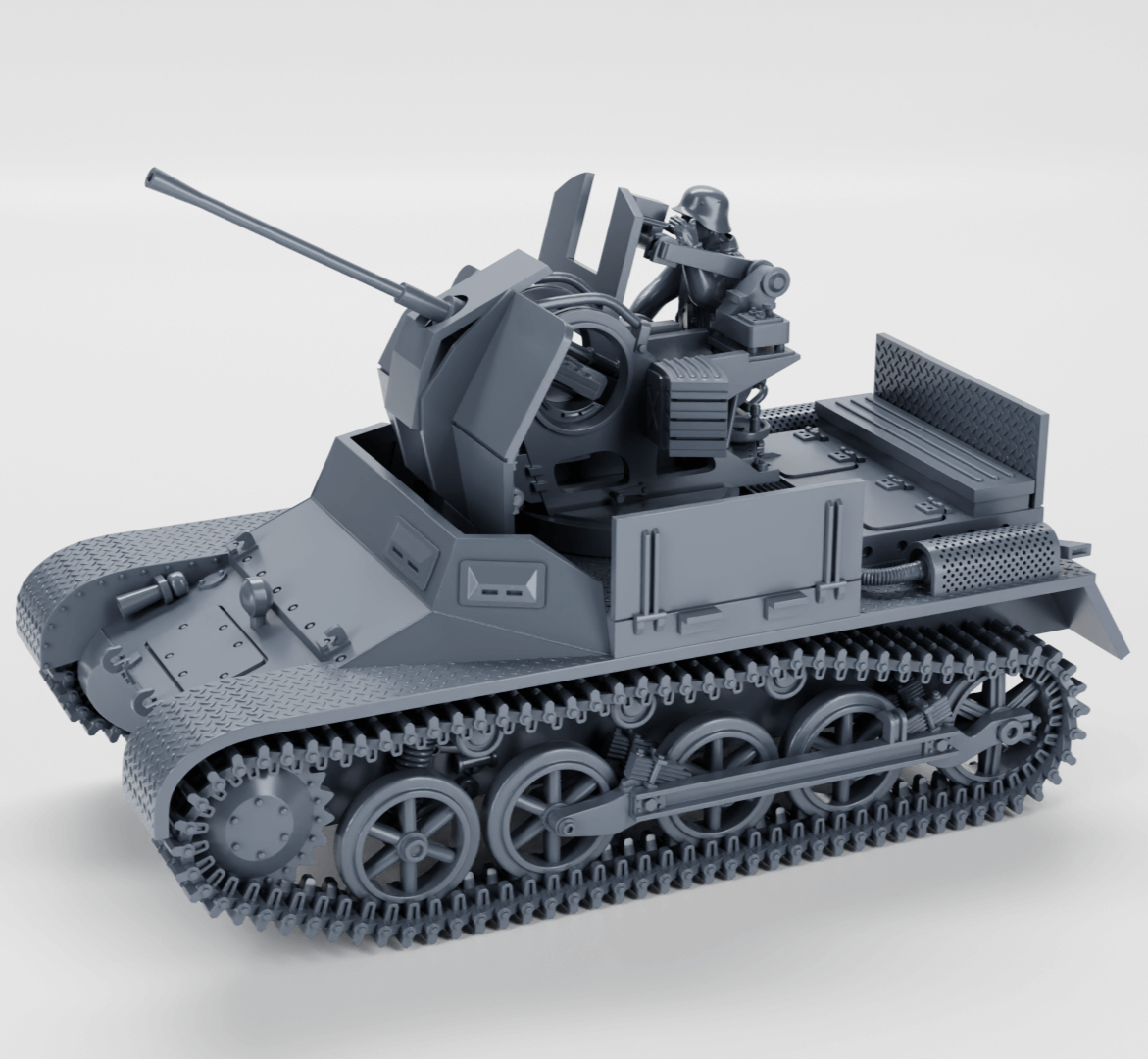 Flakpanzer-I-2cm-FlaK-38-Selbstfahrlafette-WWII-Modell
