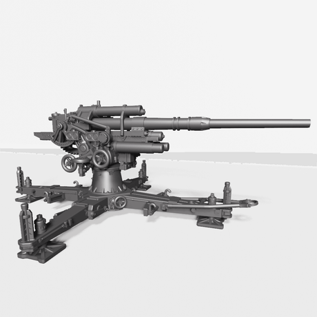 8-8cm-FlaK-37-Flugabwehrkanone-WWII-Modell
