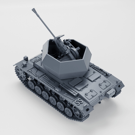 Deutscher-Flakpanzer-III-mit-Flugabwehrkanone-Tabletop
