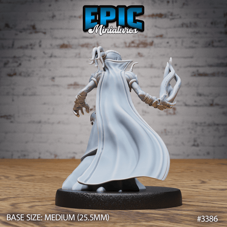 Mind Eater Female Spellcasting Miniatur - Ansicht von hinten