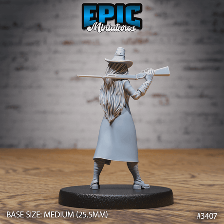 Epic Miniatures' Sheriff Female Figur in 3 Posen - Stehend, von hinten