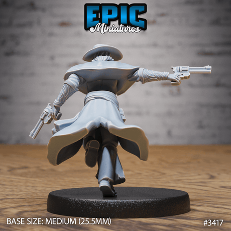 Unbemalte Holy Gunslinger Miniatur von Epic Miniatures, perfekt für heldenhafte Tabletop-Spiele