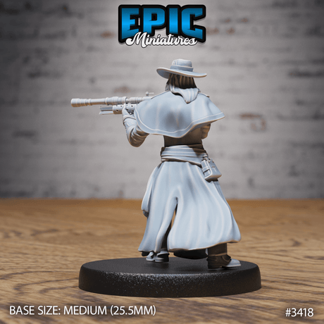 "Holy Gunslinger Miniatur in Aktion - Ein Meisterwerk der Tabletop-Kunst von Epic Miniatures