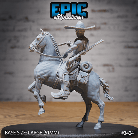 Wild West Bandit Miniatur in Aktion - Ein Meisterwerk der Tabletop-Kunst von Epic Miniatures