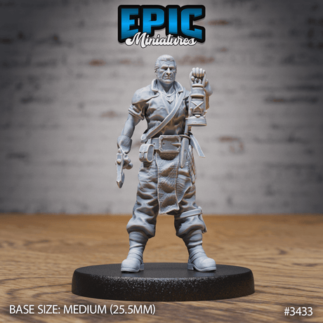 Detailreicher Goldsucher mit Lampe Miniatur von Epic Miniatures in 6K Druck