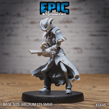 Pestjäger Miniatur in Nachladepose, einzigartige Tabletop Figur von Epic Miniatures