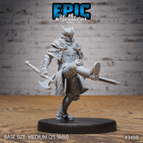 Dynamischer Ritter Sir Rollant mit Tritt - Tabletop Figur