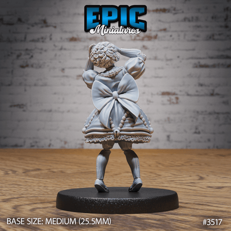 Rückansicht der schreienden Puppe in fesselnder Pose Tabletop Spiel Miniatur