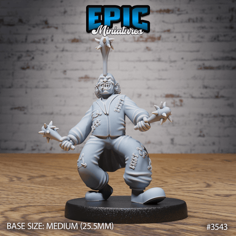 Horror Clown Balancierend Tabletop Miniatur Vorderansicht