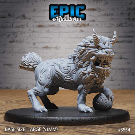 Guardian Fu Dog Ball Miniatur - Gesamtansicht (Large) für Tabletop Game