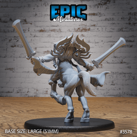 Divine Centaur Roar Miniatur - Rückansicht (Large) für Miniaturfigur für Tabletop