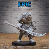 Tiger Folk Samurai Spear Miniatur - Gesamtansicht (Medium) für Miniaturfigur für Tabletop und Sammler