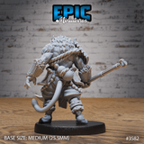 Tiger Folk Samurai Spear Miniatur - Rückansicht (Medium) für Miniaturfigur für Tabletop und Sammler