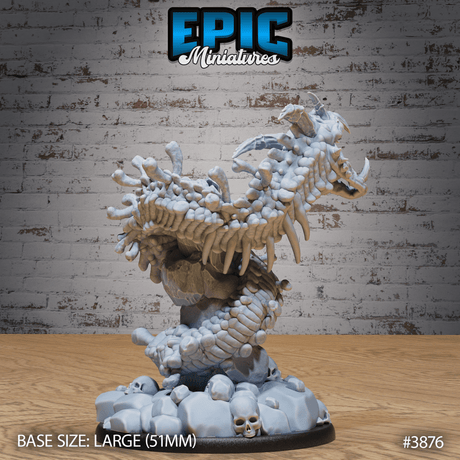 Bone Naga Wirbel von hinten für Tabletop Miniaturen Sets