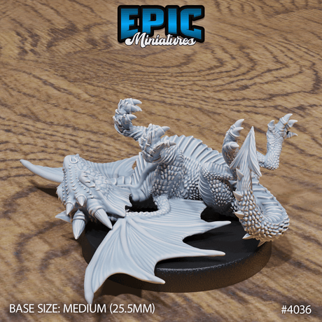 Roter Drachen Wyrmling Schlafend von vorne für Tabletop Miniatur