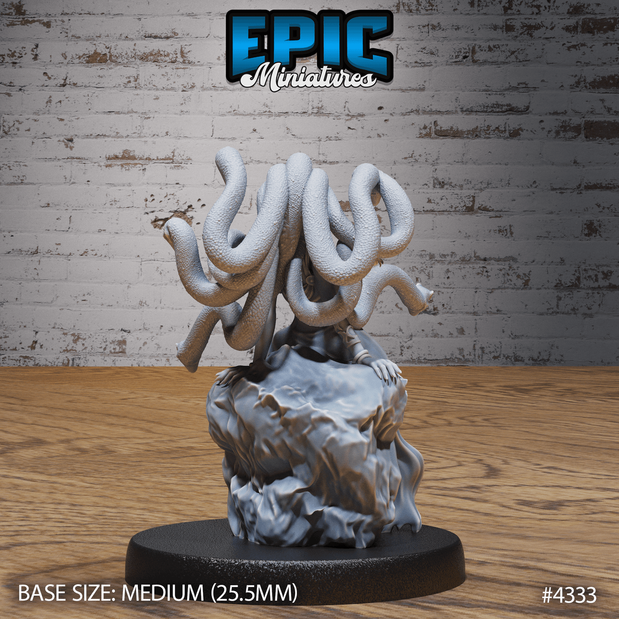 Medusa Bipedal Sitzend von hinten für Tabletop Miniaturfigur