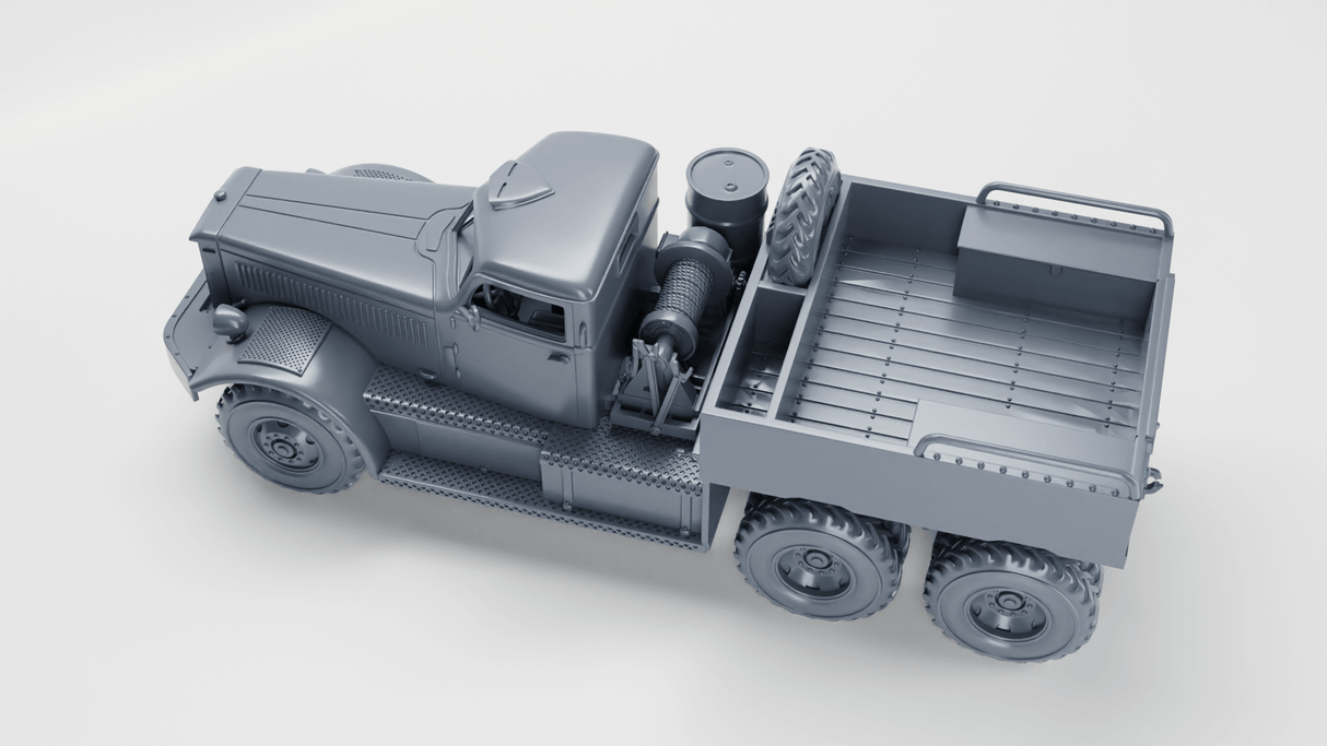 WWII-M19-Tank-Transporter-mit-M9-Anhänger-Modellbau
