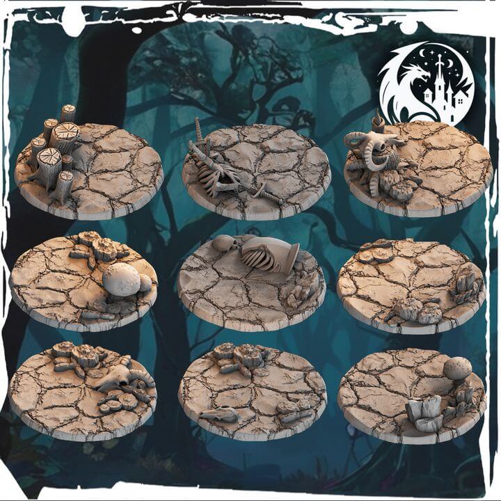 25mm Wasteland Bases für Tabletop Spiele