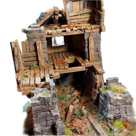 GameScape3D Timber Frame Ruin, FDM-Druck für Tabletop-Szenerie