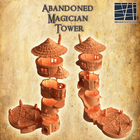 Detaillierte Textur des 3D-gedruckten Abandoned Magician Tower