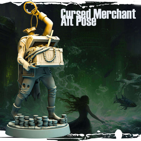 Verfluchter Händler Tabletop Miniatur 32mm von Monolith Arts Pose B