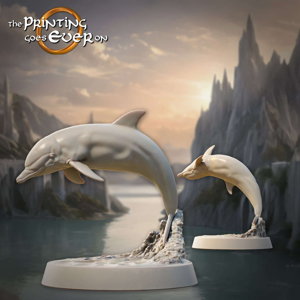 Springender Delfin Tabletop Miniatur