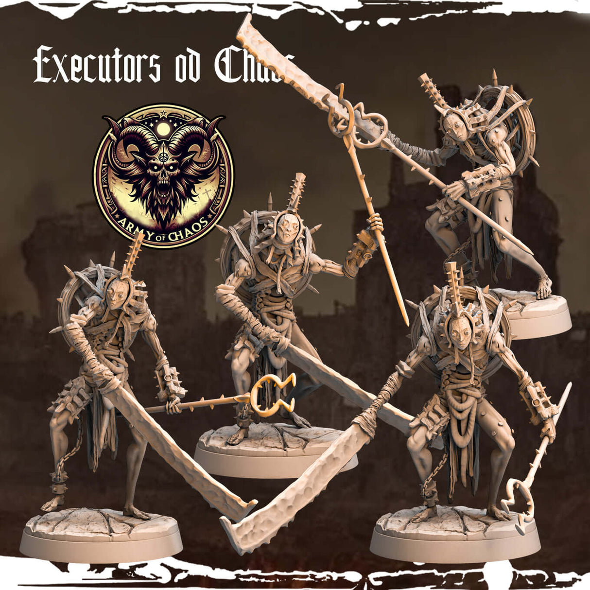 Furchterregende Vollstrecker des Chaos Tabletop Miniaturen
