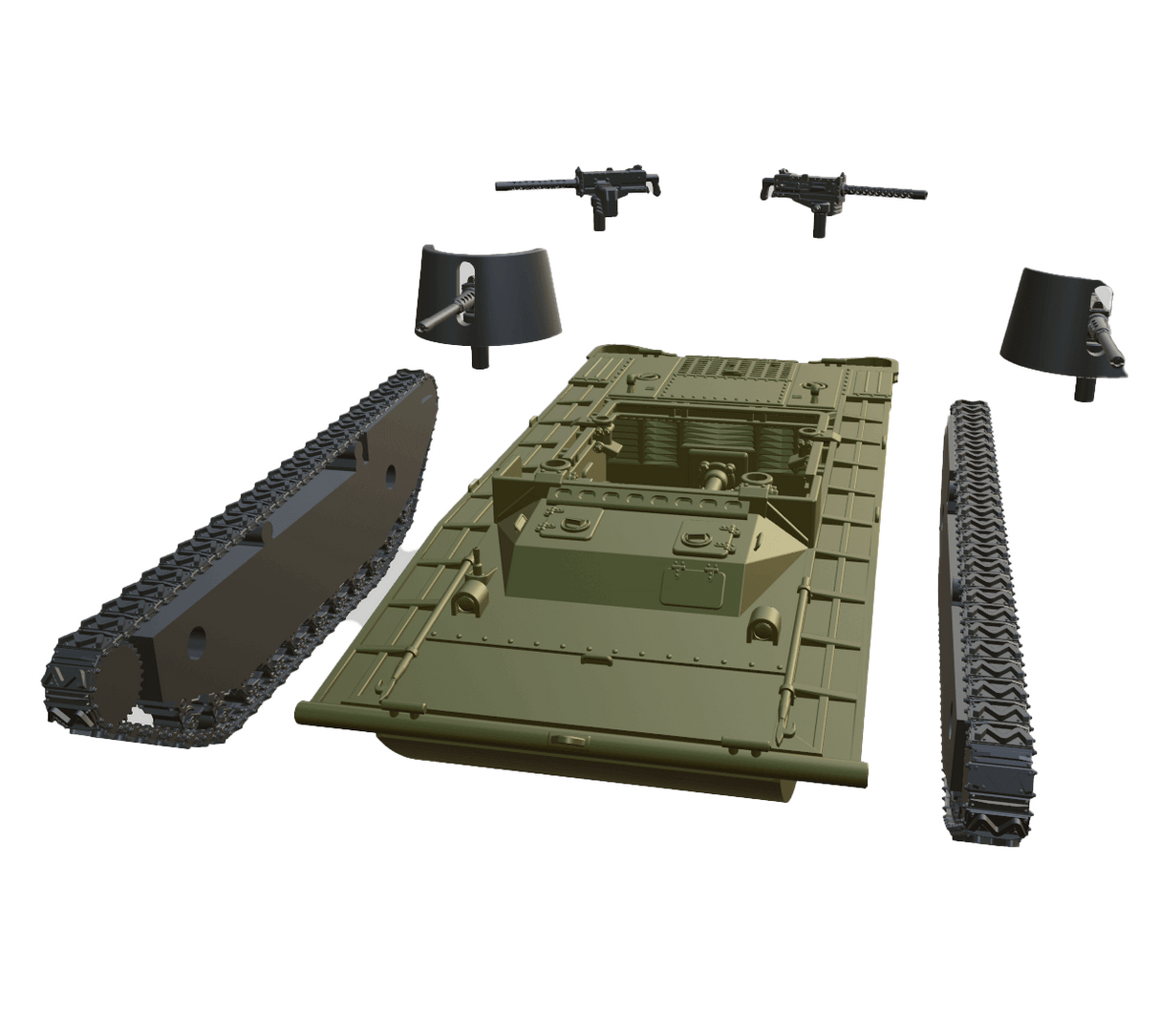 LVT(A)-2-Buffalo-Überwindung-Küstenverteidigung