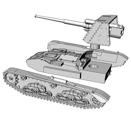 WWII Semovente 90/53 Selbstfahrlafette Miniaturmodell