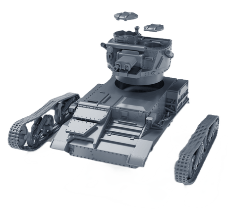 Zweiter Weltkrieg Vickers Light Tank Mk.VI in Miniaturform