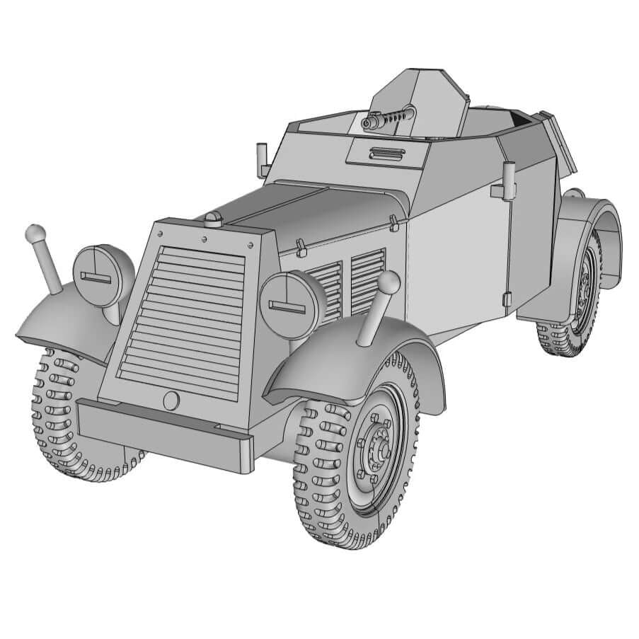 Sd-Kfz-13-Leichtes-Aufklärungsfahrzeug-WWII-Modell
