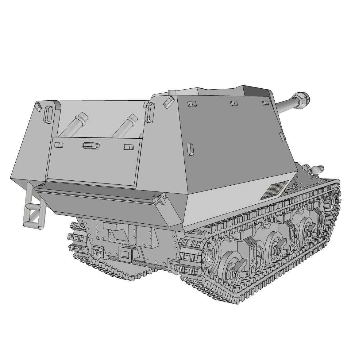 WWII Marder I Panzerjäger Miniaturmodell