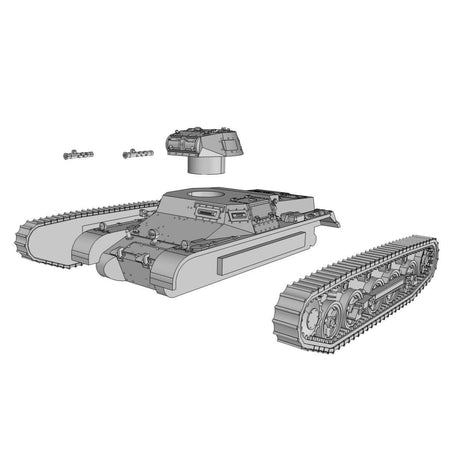 Deutscher-Pz-Kpfw-I-Ausf-B-Modellbau-WWII