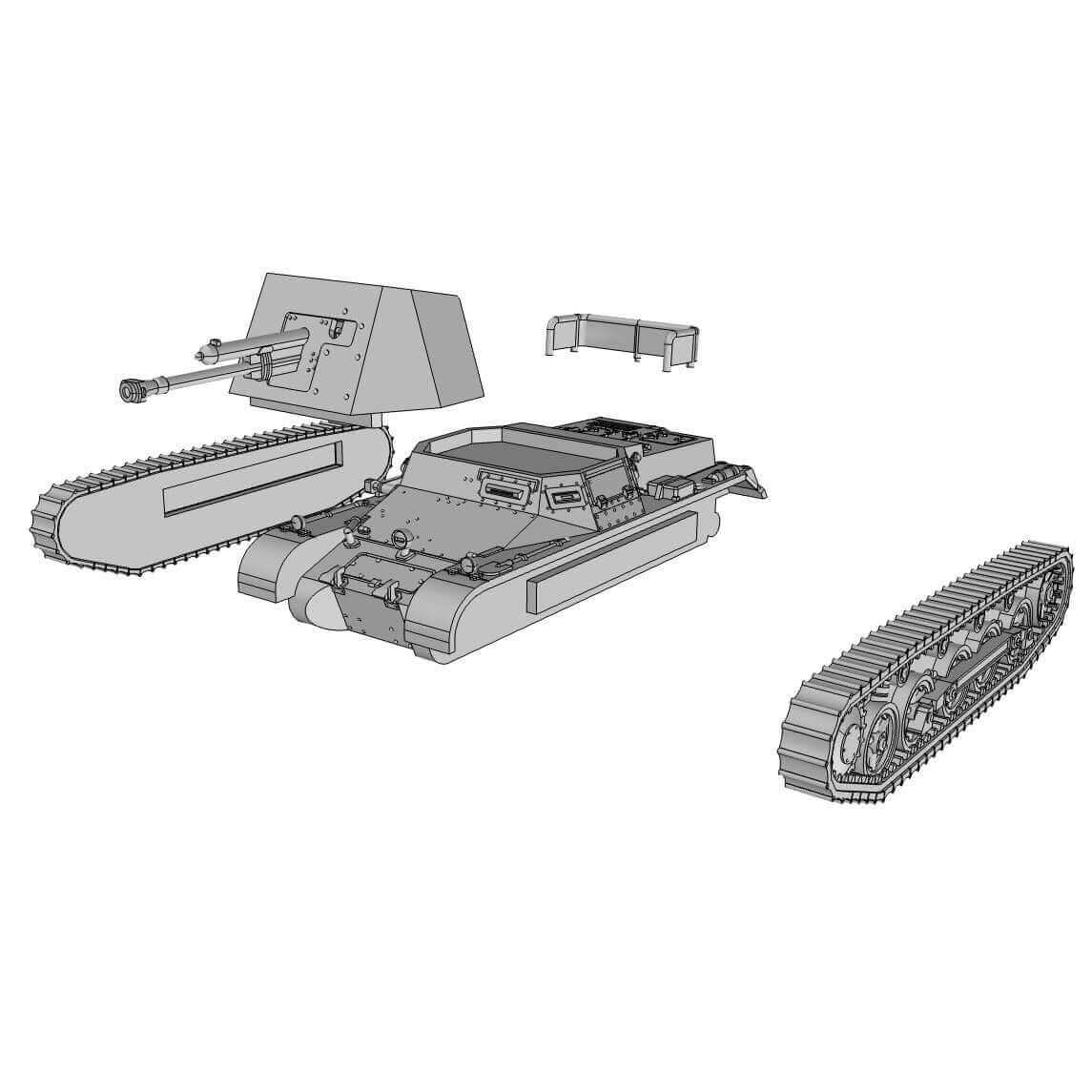 WWII Panzerjäger I Miniaturmodell