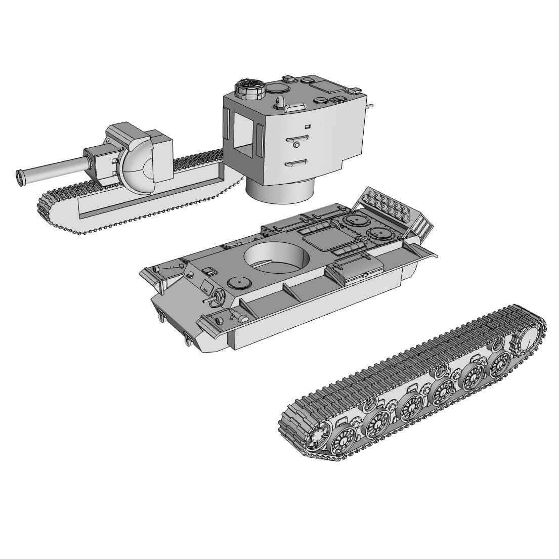 Beutepanzer KV-II Pz.Kpfw. 754(r) Miniaturmodell