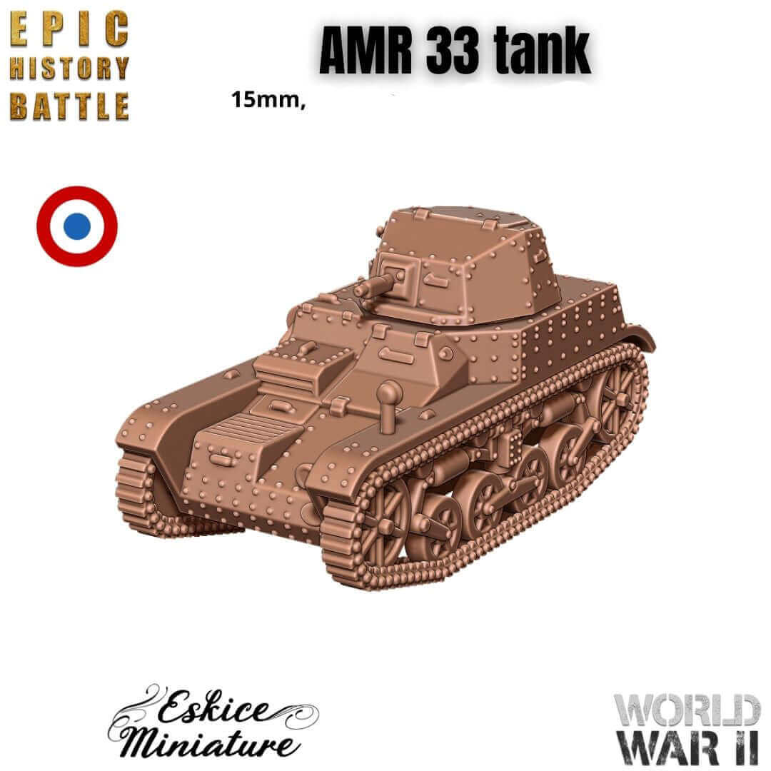 AMR33 französischer Aufklärungspanzer im 15mm Maßstab