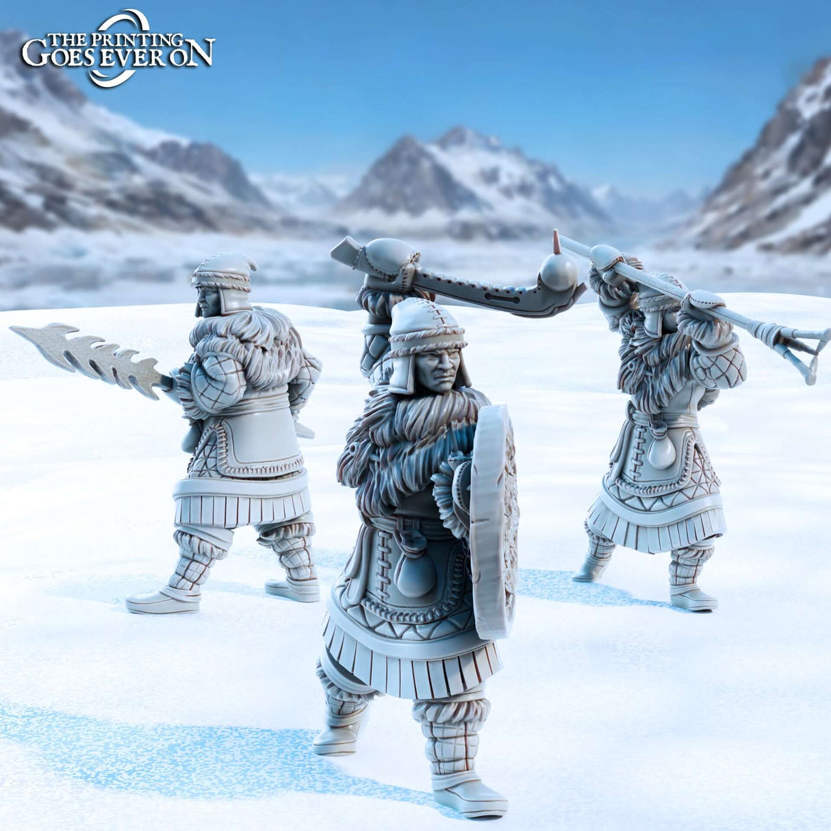 Frostkin Krieger Miniaturen-Set – Ideal für Frostgrave & Pathfinder
