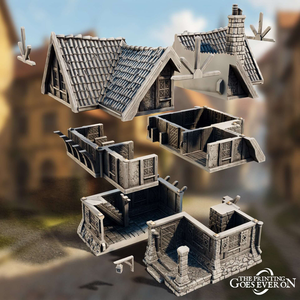 Brethorn Town Stadt-Haus A für Tabletop-Spiele