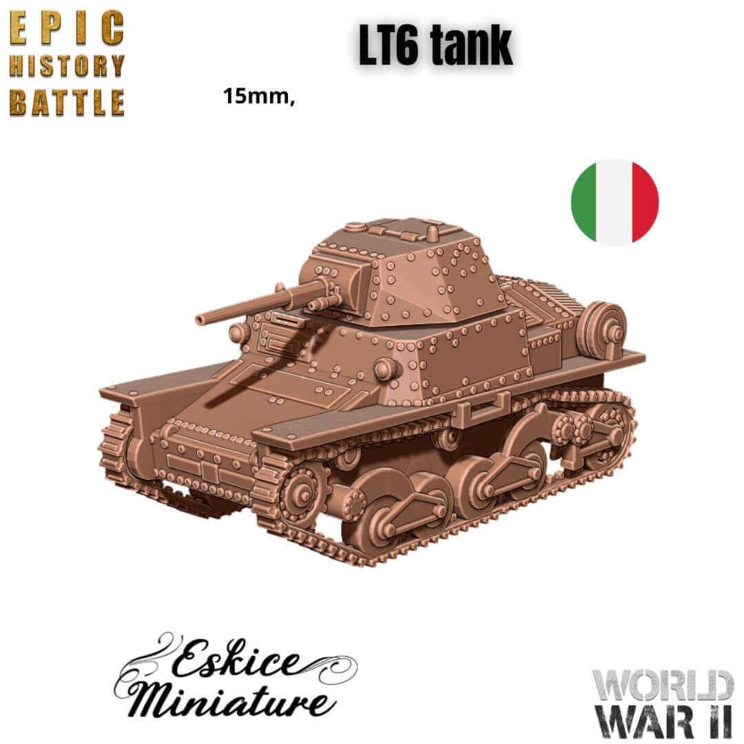 LT6 Panzer Miniatur für italienische WWII Armee