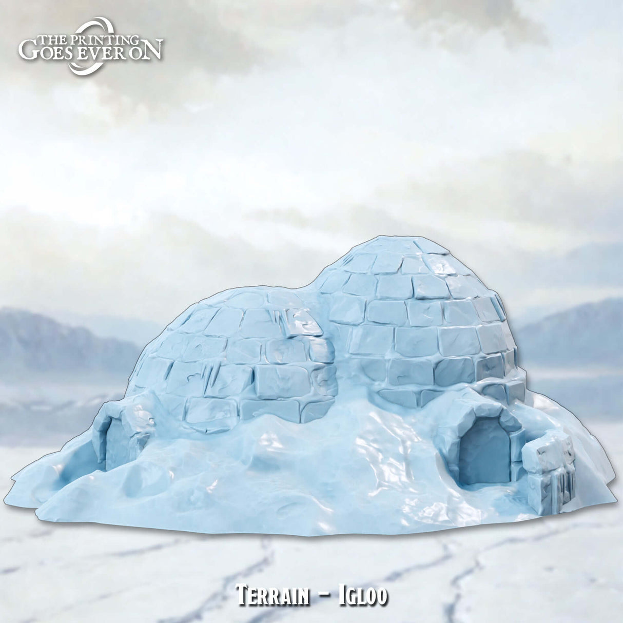 28mm Igloo für Warhammer, Frostgrave und Rollenspiele.
