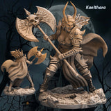 Kaelthara 75mm Miniatur – Kriegerin des Chaos mit gewaltiger Doppelaxt
