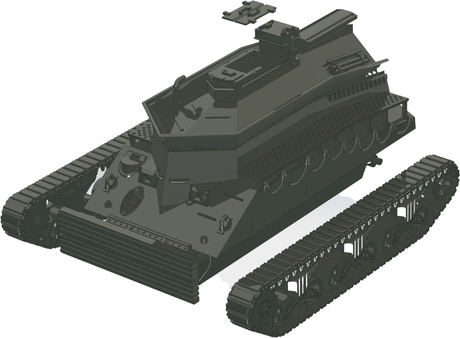 Historischer-Sherman-BARV-M4A2-Tabletop-am-Strand