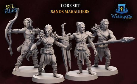 Sandräuber 4er Set - Elfische Tabletop Miniatur