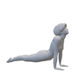 Yoga Cobra Miniaturfigur für Dioramen - Entspannte Pose