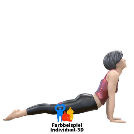 Yoga Miniaturfigur für Modellbaudiorama - Cobra-Pose