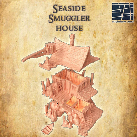 Seaside Smuggler House - FDM 3D-gedrucktes Geländestück zur Ergänzung von Tabletop-Spielen