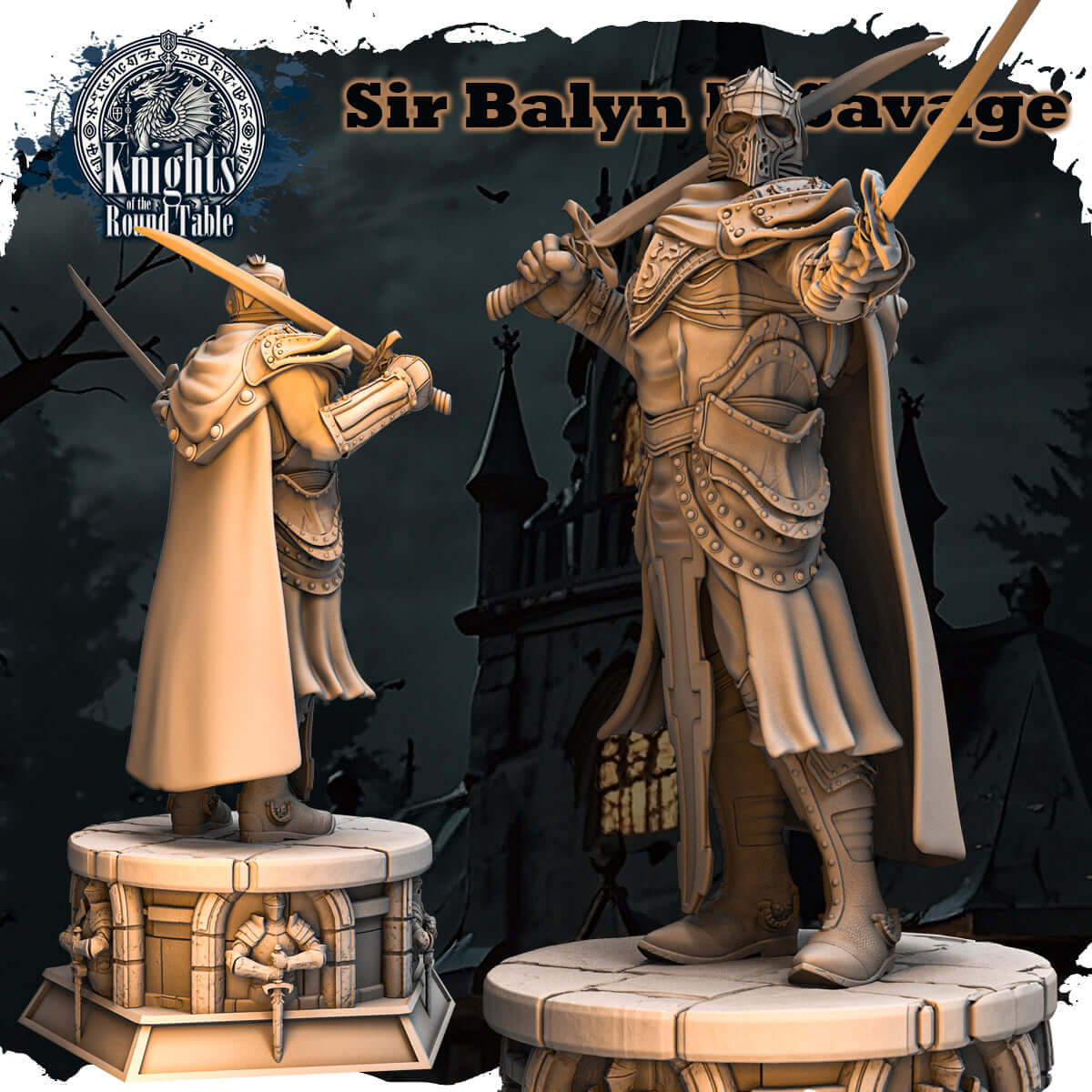 Sir Balyn le Savage tragischer Held Miniatur bemalbar 75mm und 150mm
