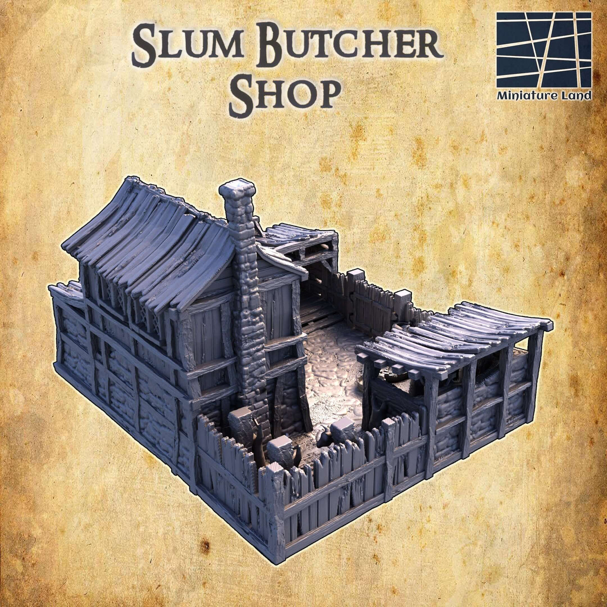 Slum-Metzgerei in 28 MM Maßstab von MiniatureLand