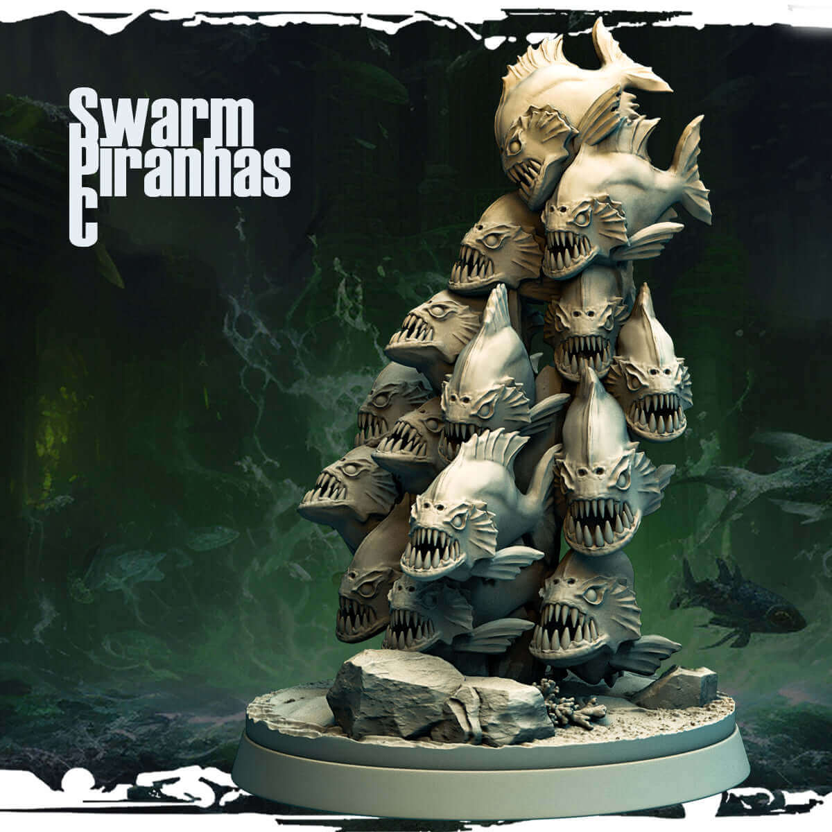 15 Piranhas Tabletop Kreatur 32mm