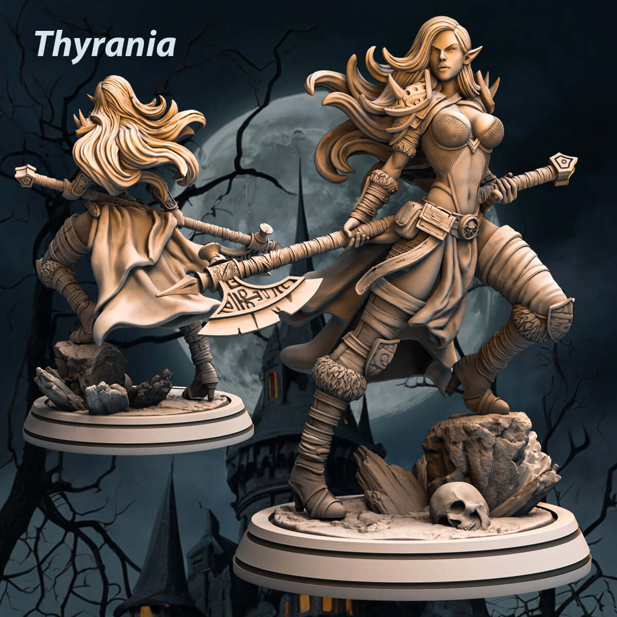 Thyrania Kriegerin Miniatur bemalbar 75mm
